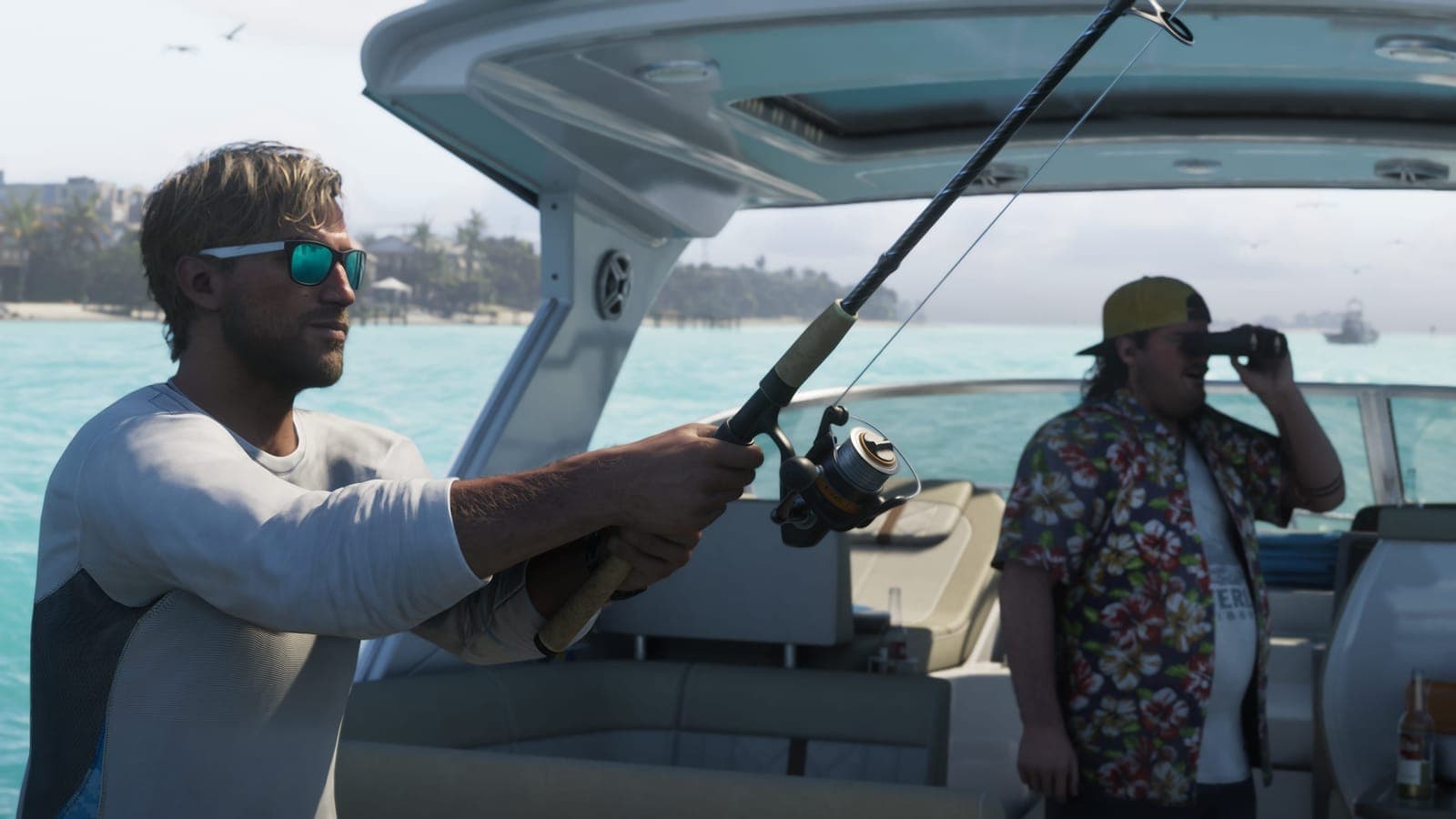 Jason fishing from a boat, official GTA 6 screenshot