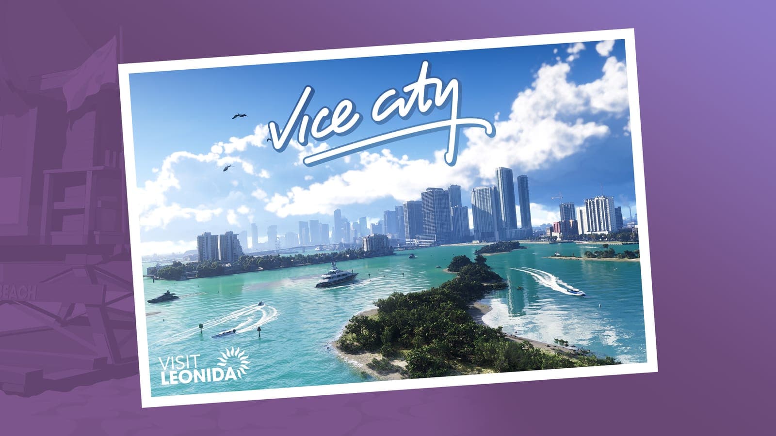 “Vice City” postcard from the official GTA 6 artwork