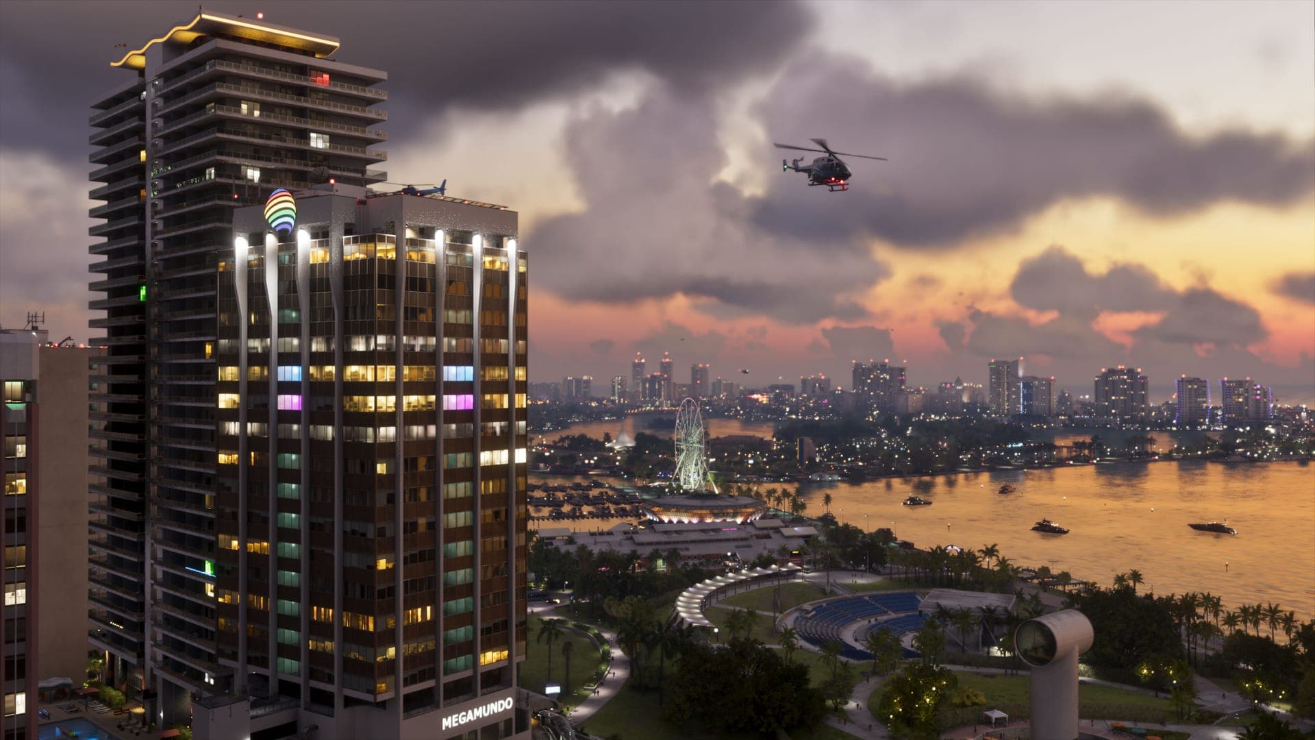 Sunset over Vice City, official GTA 6 screenshot