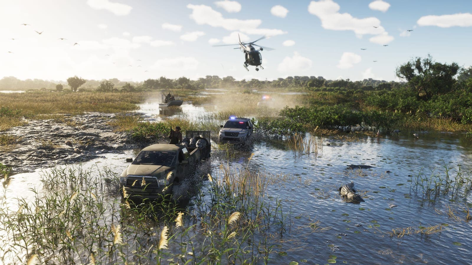 Airboats in the Grassrivers swamps, official GTA 6 screenshot